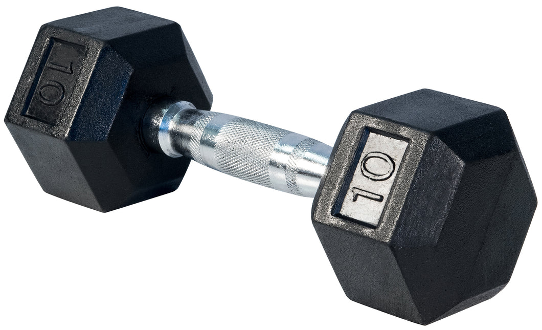 PWC Dumbbells Rubberized Hex Pairs